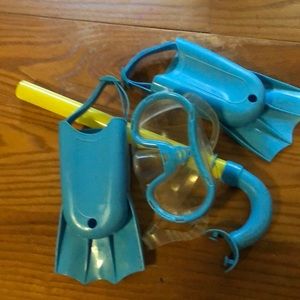 Toddler snorkel face mask flippers
